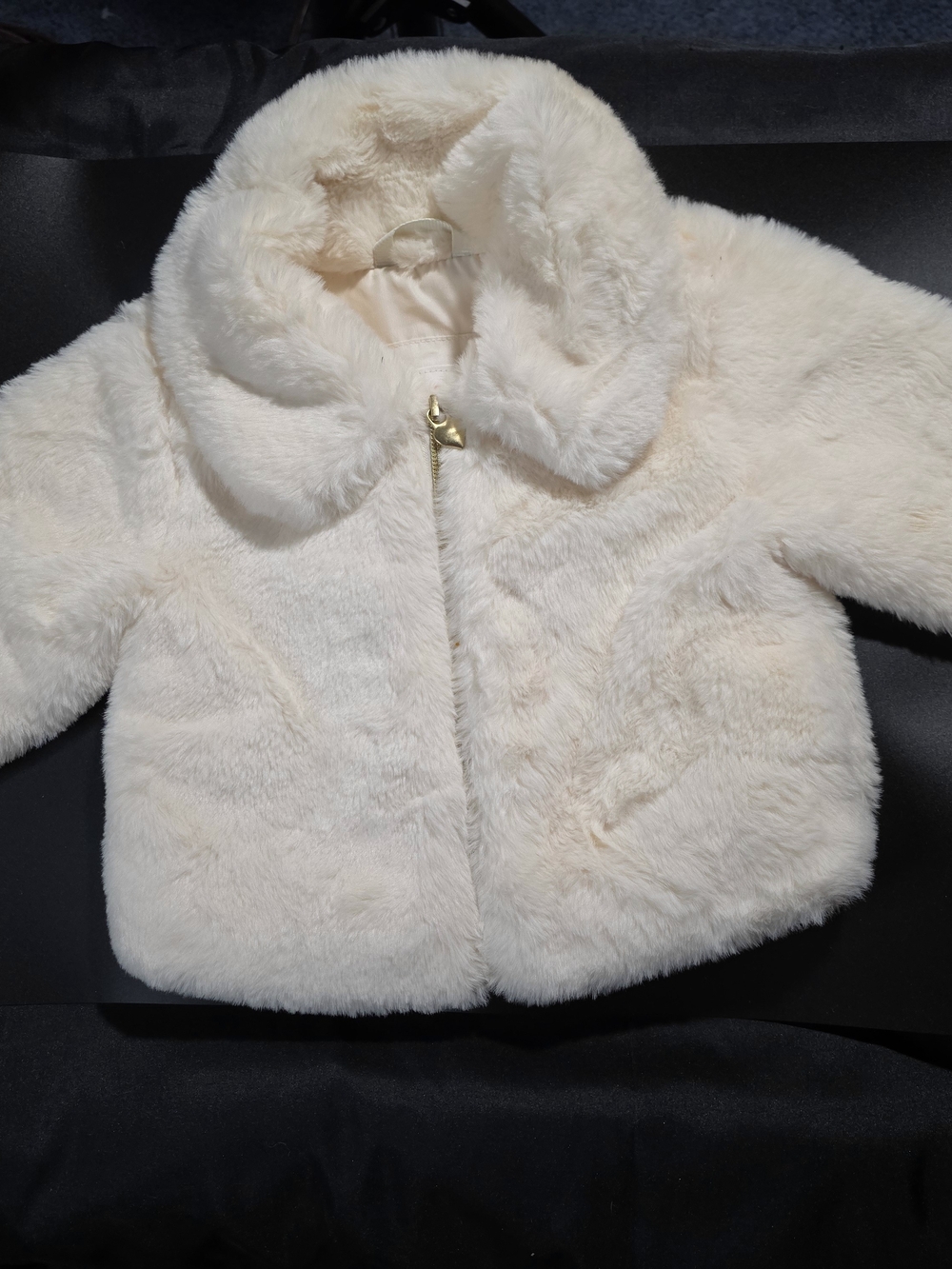 Cream Faux Fur Kids Jacket - Plush Warm Coat New without tags